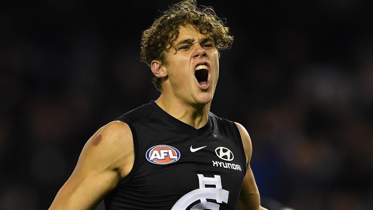 Excitement machine Charlie Curnow came out of Geelong College. Picture: AAP Images