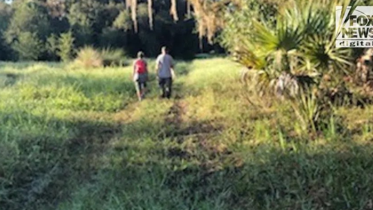 The couple discovered the spot where Brian’s remains and belongings were found weeks after he vanished. Picture: Supplied