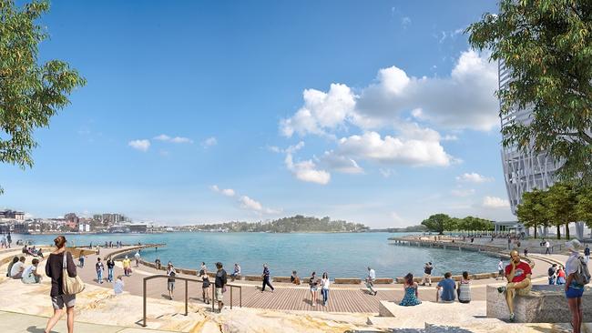 Boardwalk on Waterman’s Cove from the south-east.