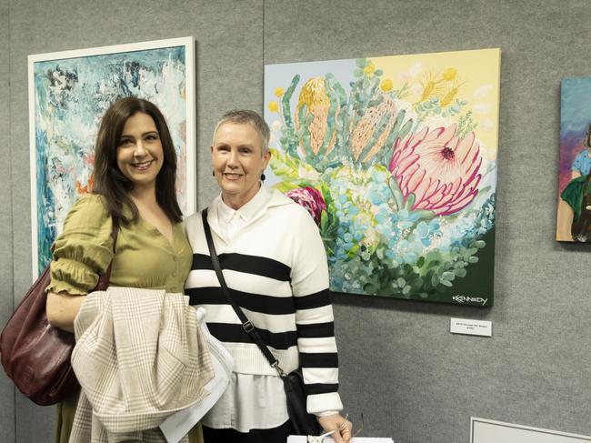 Kate Kennedy and Janie Martin at the Woollam Art on Show Awards 2022. Picture: Contributed