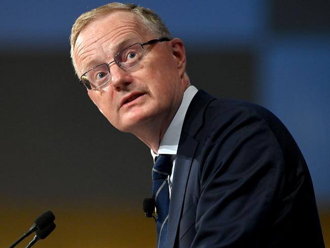 SYDNEY, AUSTRALIA - NewsWire Photos February 2, 2022: Philip Lowe, Governor of the Reserve Bank of Australia, addresses the National Press Club at  The Fullerton Hotel Sydney.Picture: NCA NewsWire / Jeremy Piper