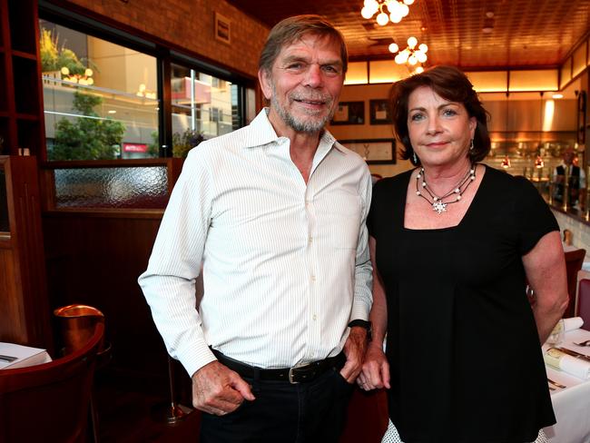 Flight Centre chief Graham Turner pictured with his wife Jude Turner, who is reportedly interested. Picture: David Clark