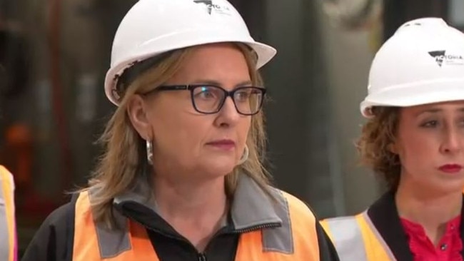 Jacinta Allan said delays to the project would cause ‘additional pressure in terms of cost’. Picture: 9 News