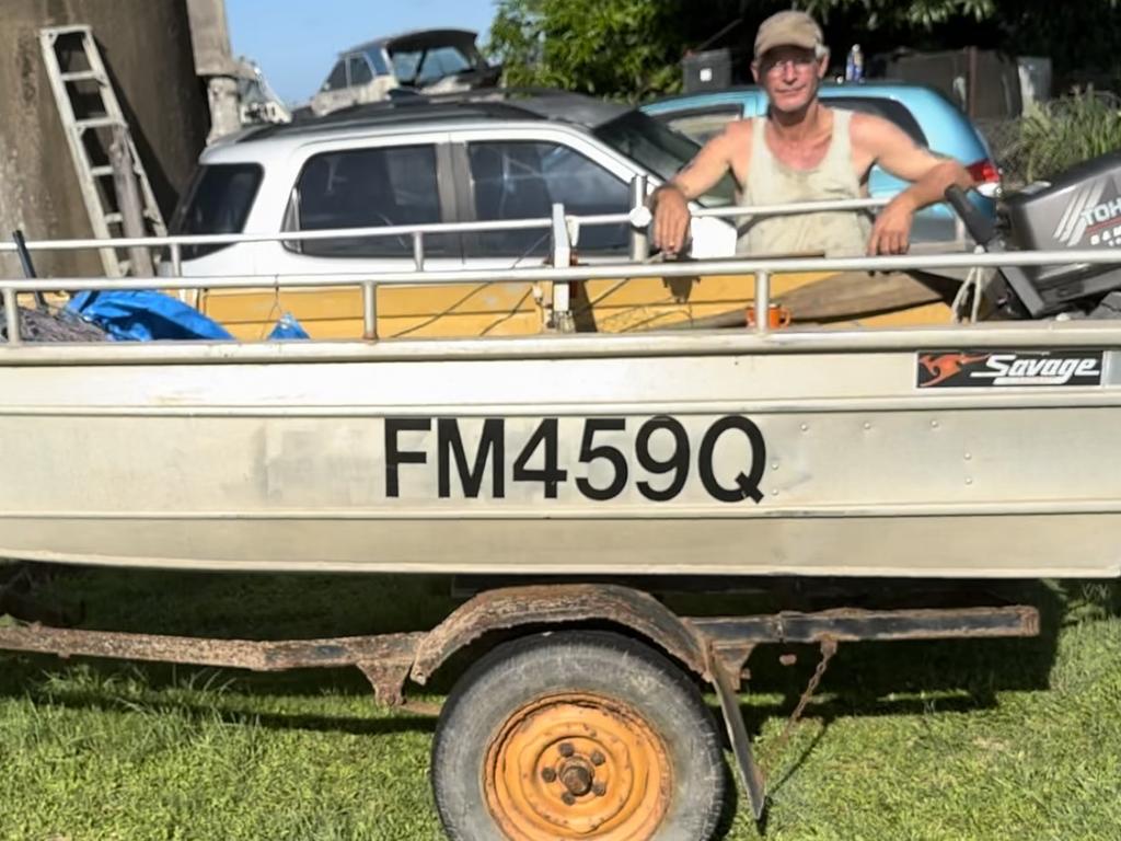 Squid and his 10 foot tinnie, both remarkably unscathed from the encounter. Photo: Contributed