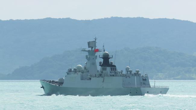 China's People’s Liberation Army-Navy Jiangkai-class frigate Hengyang, sailing off Australia’s north-east coast. Picture: Defence