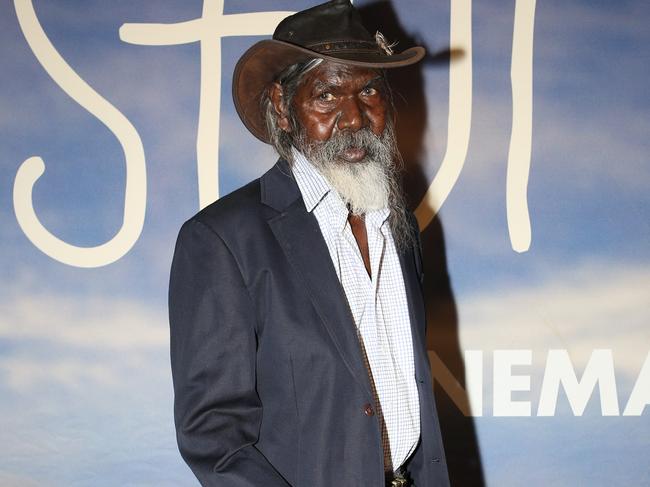 Storm Boy Premiere in South Australian Actor David Gulpilil who played Fingerbone Bill in the 1976 version attended the Premiere along with Director Shawn Seet, along with cast members Trevor Jamieson, Erik Thompson and Finn Little reunite in to celebrate the South Australian Premiere of STORM BOY at Wallis Mitcham Cinemas. (AAP/Emma Brasier)