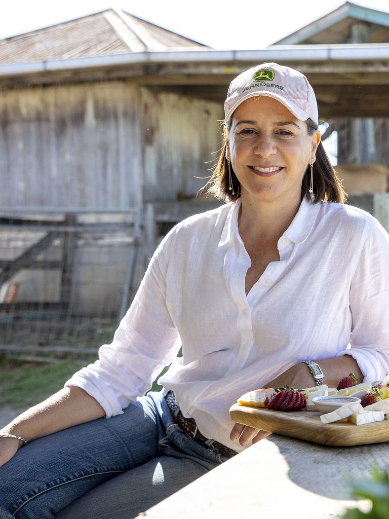 As did Deb Frecklington when visiting Maleny Dairies in a comfortable looking pair of jeans. Picture: NCA NewsWire/Sarah Marshall