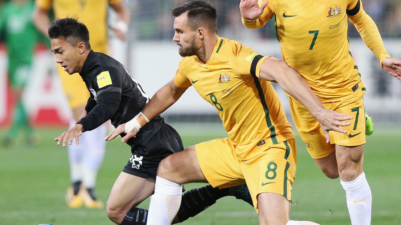 Bailey Wright has been called up to the Socceroos. Picture: Michael Dodge/Getty Images