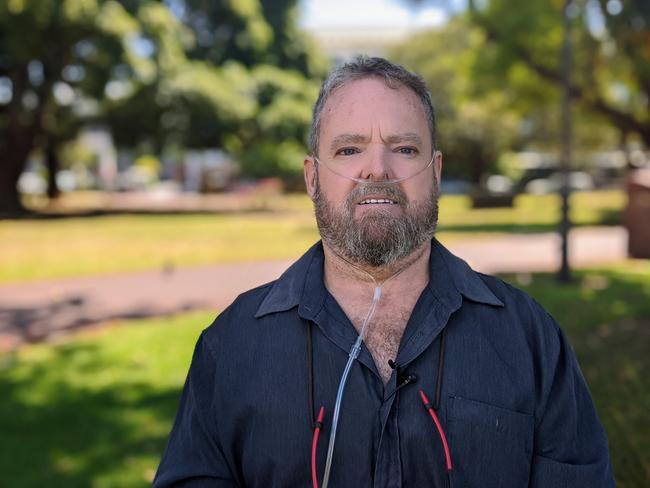 Frank Scott, 52, has incurable lung disease after being exposed to silica dust during his stonemasonry career. Picture: Supplied