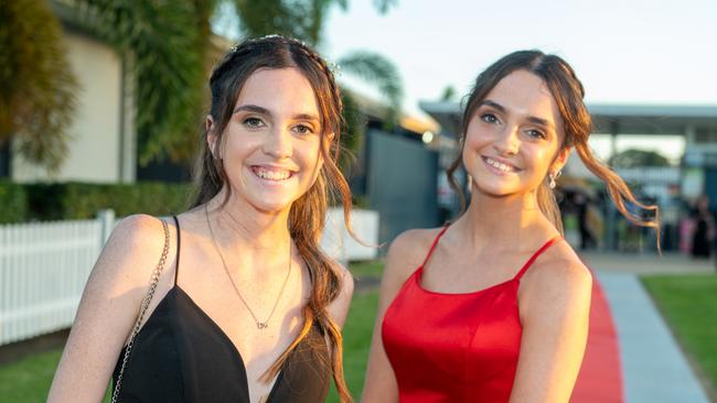 Tamika and Chloe Walsh at Mackay State High School formal 2022.Picture: Michaela Harlow