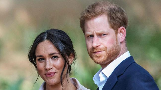 Harry is now on a solo trip to the UK but is expected to reunite with Meghan in Germany this weekend. Picture: AFP