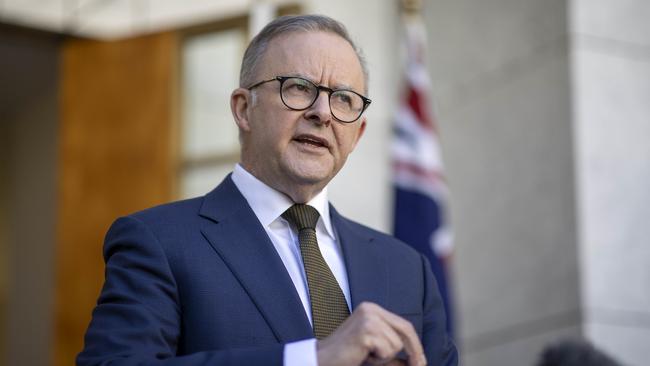 Prime Minister Anthony Albanese said the grants not under contract would be reviewed. Picture: NCA NewsWire / Gary Ramage