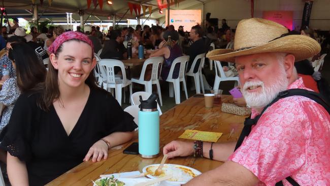 Sheona and Scott Bugbird at the 2023 Darwin International Laksa Festival finale. Picture: Annabel Bowles