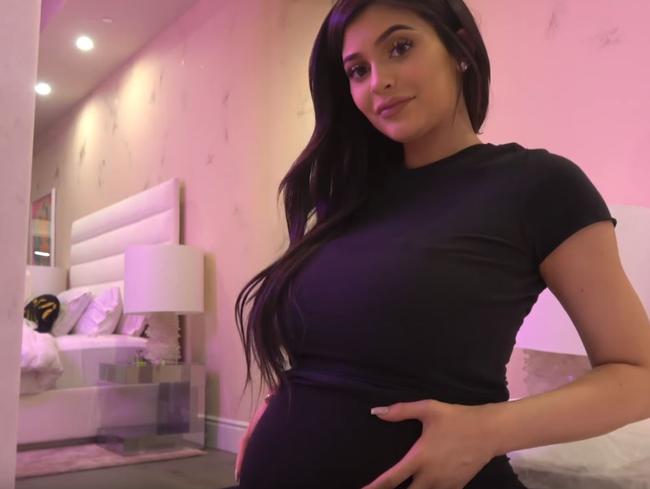 Screenshots from an 11-minute video diary posted to Youtube covering Kylie Jenner’s pregnancy journey.