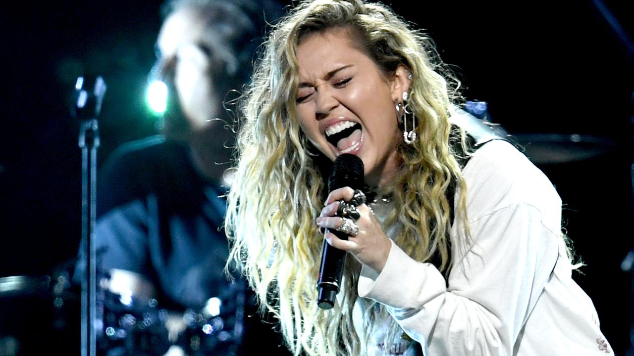 Cyrus’ song contains very unsubtle references to the split. Picture: Kevin Winter/Getty Images