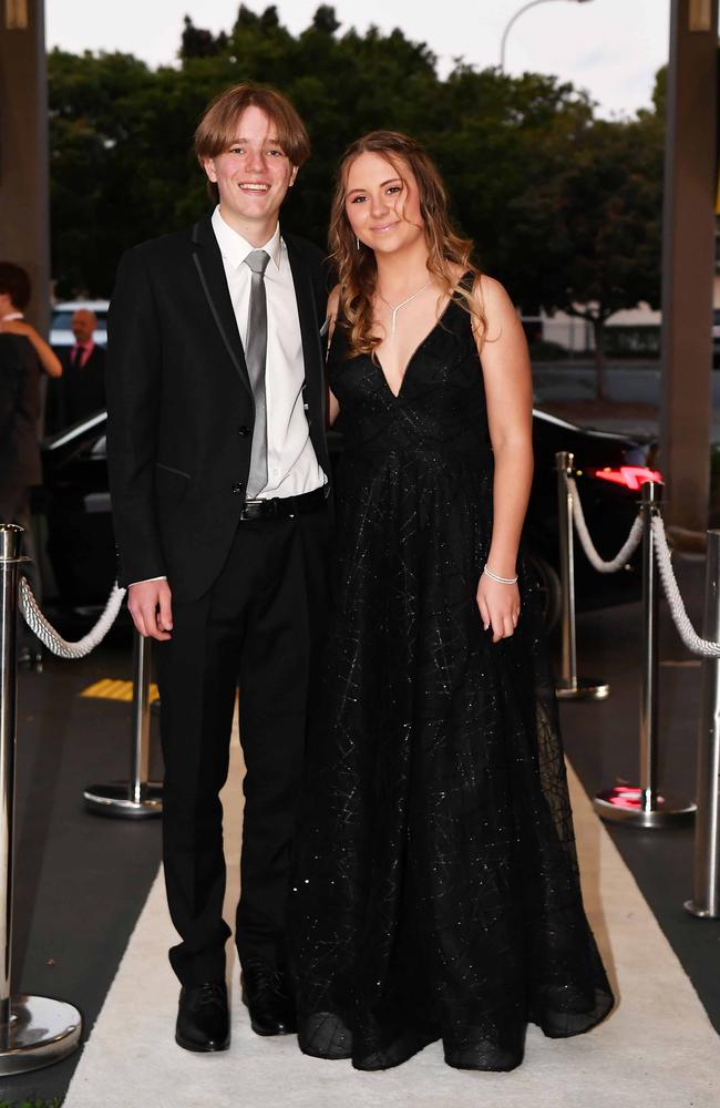 Xavier Cook and Imogen O'Brien at year 12 formal, Nambour Christian College. Picture: Patrick Woods.