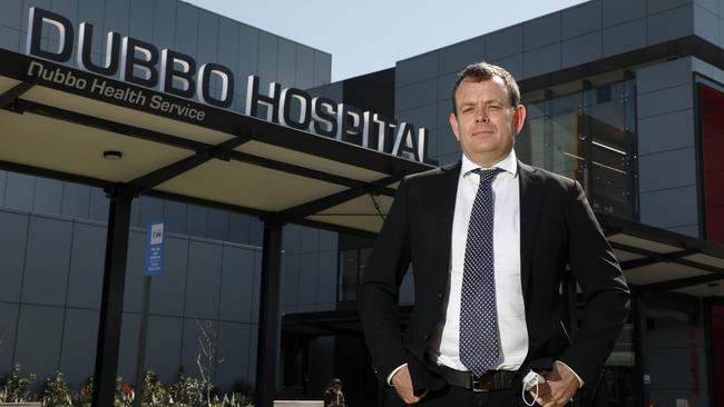 Dubbo Mayor Stephen Lawrence outside the local hospital. Picture: Chris Pavlich