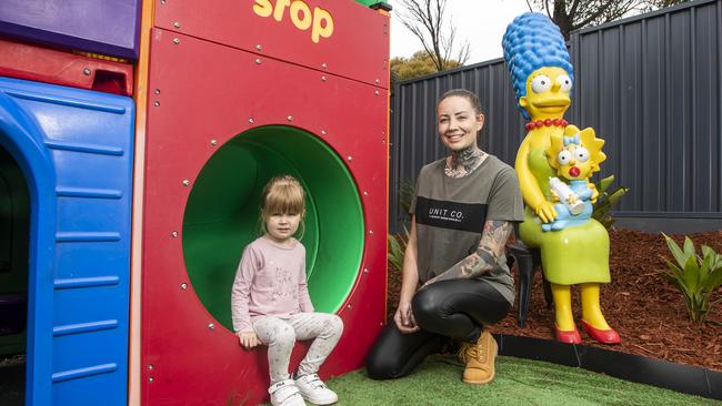 The McDonald’s playground came from eBay and Marge, from Facebook Marketplace. Picture: Aaron Francis