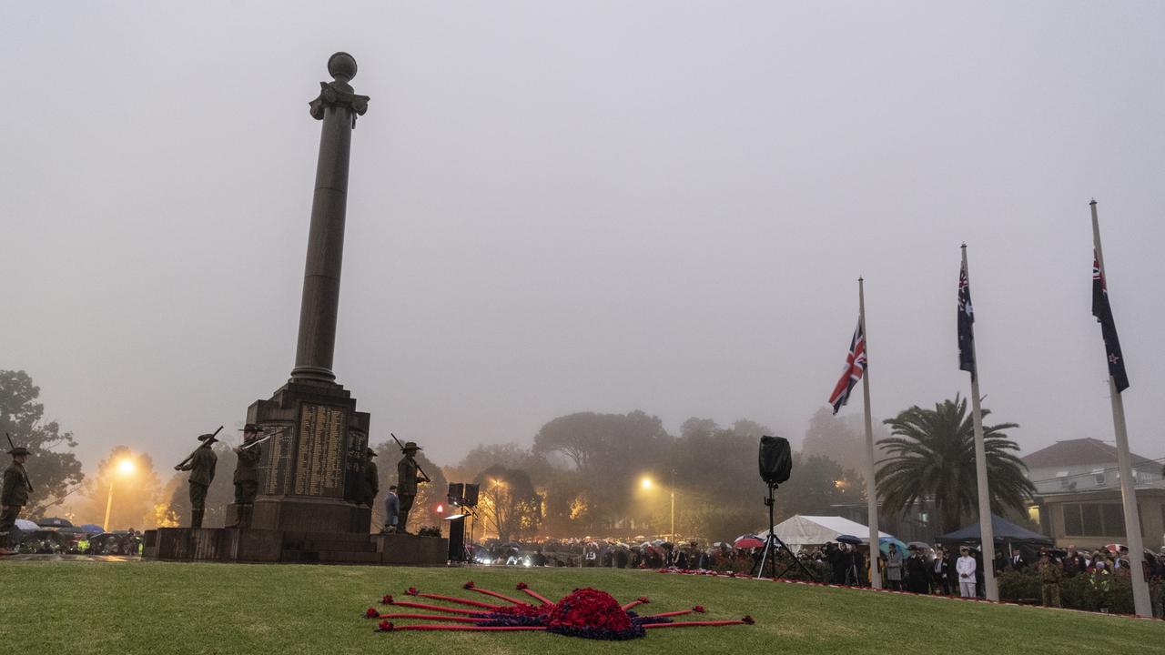 Anzac Day Toowoomba Dawn Service at the Mothers' Memorial, Tuesday, April 25, 2023. Picture: Kevin Farmer