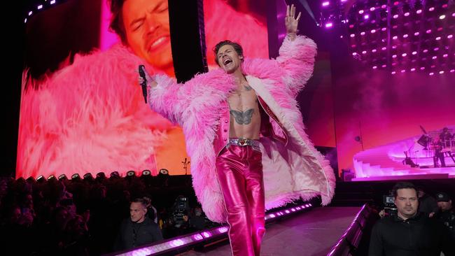 British pop singer-songwriter Harry Styles performing at Coachella festival in April 2022, ahead of his Australian tour in February 2023. Picture: Kevin Mazur/Getty