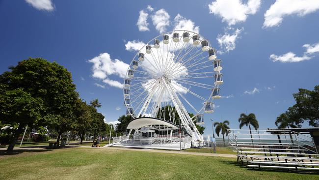 The Reef Eye ferris wheel on the Cairns Esplanade is meant to pack up just after Christmas. Picture: Brendan Radke