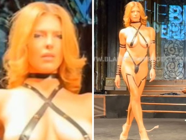 Duct tape bikini model’s runway disaster