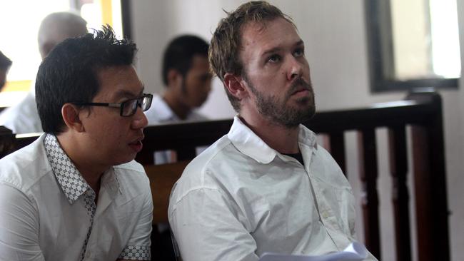 Joshua Baker at Denpasar District Court in Bali. Picture: Lukman S Bintoro