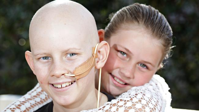 5/10/17 (LR) Jack Bartlett (11) wit his sister who is giving him life saving bone marrow, Ava Bartlett (9) and who she is having a bone marrow transplant with, pictured at their home in Seaforth. Adam Yip/ Manly Daily