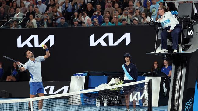 Djokovic wanted the attention. (Photo by Julian Finney/Getty Images)