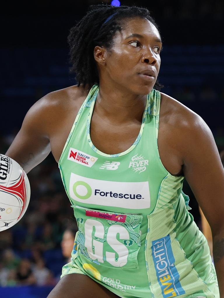 Unlike the first time the Firebirds played the Fever this season, Jhaniele Fowler-Nembhard will be a threat for Queensland this time. Picture: James Worsfold/Getty Images