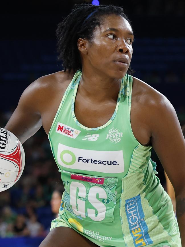 Unlike the first time the Firebirds played the Fever this season, Jhaniele Fowler-Nembhard will be a threat for Queensland this time. Picture: James Worsfold/Getty Images