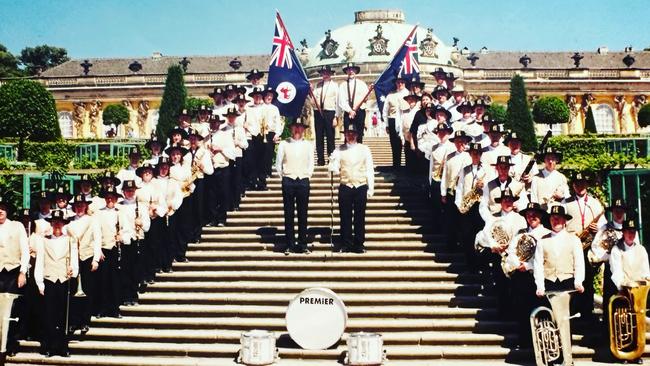 The Derwent Valley Concert Band in Europe, in 2001. Picture: Graeme L Johnson