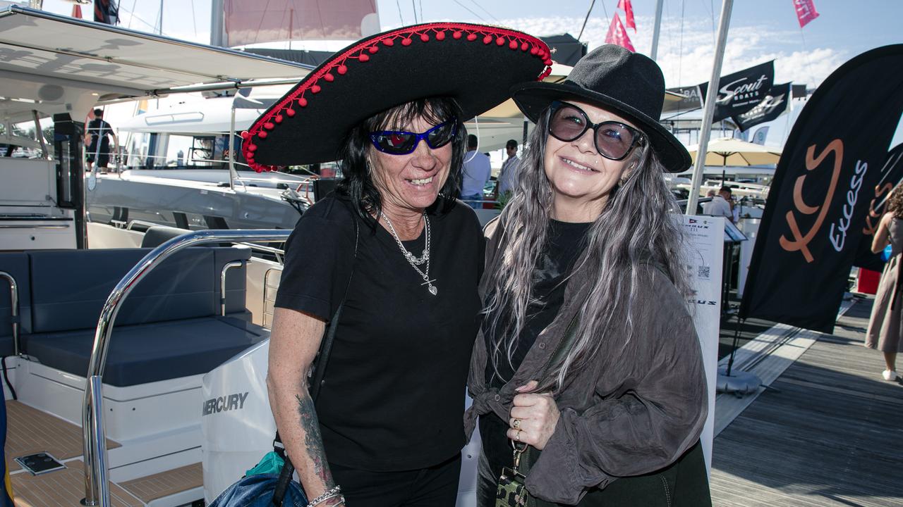 Tina White and Mel Cassidy at the Sanctuary Cove Boat Show. Picture: Glenn Campbell