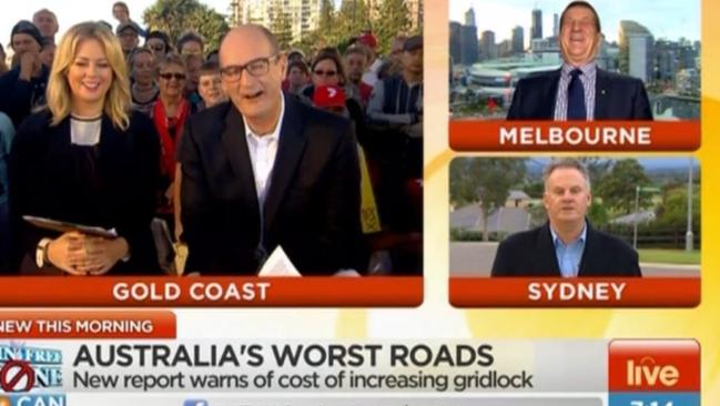 Kochie and Kennett laugh it off this time.