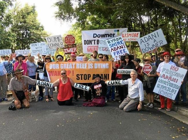 Adani protest outside Lismore City Council.