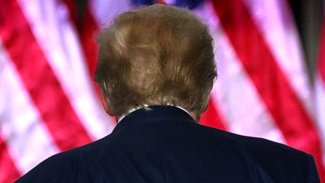 Donald Trump leaves after slamming his indictment at Trump National Golf Club Bedminster in Bedminster, New Jersey. Picture: AFP.