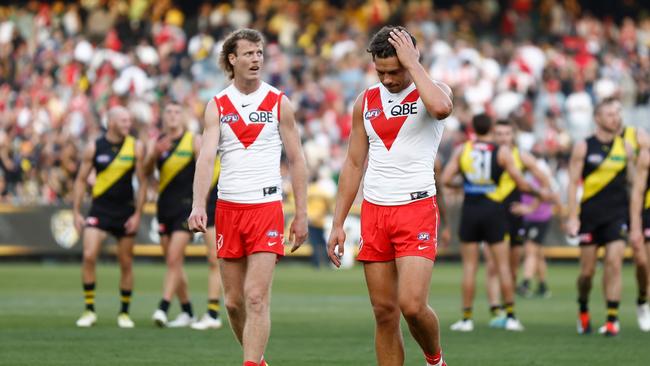 The Swans suffered their first defeat of the new season. (Photo by Michael Willson/AFL Photos via Getty Images)