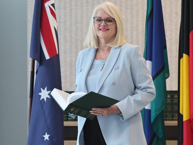 Federal member for McPherson Karen Andrews in her Varsity Lakes office. Picture: Glenn Hampson.