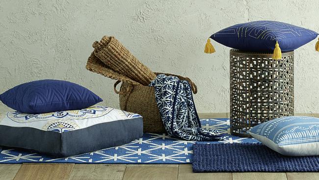 Assorted pieces from the ‘Global Mix’ collection, which is described as “a clash of cultures united in blue”.