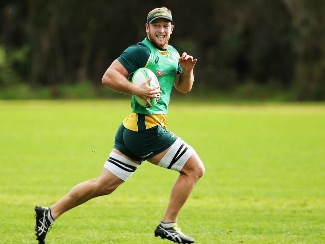 Boyd Killingworth trains with The Australian mens sevens teams before heading to Rio Olympics. Picture: Braden Fastier