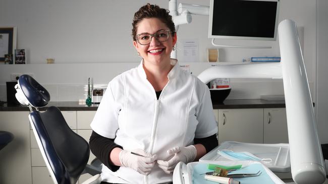 Dentist Doctor Shannon Astill who is at City Dental in New Town. Picture: NIKKI DAVIS-JONES