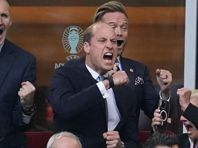 Prince William at the England vs Switzerland match on July 6. Picture: SPLASH / BACKGRID