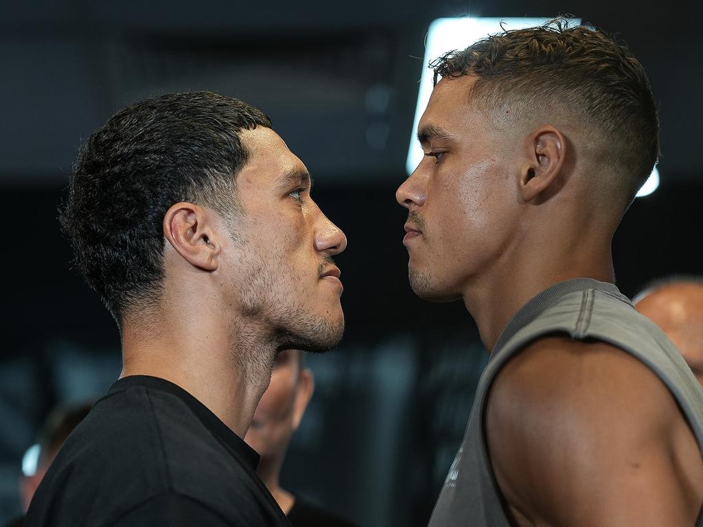 Jai Opetaia (L) set to fight David Nyika (R) for the IBF World Cruiserweight title on January 8, 2025 on the Gold Coast