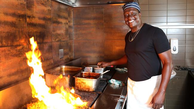 Waterbar and Grill Steak House chef Dumi Dlamini was a chef and model in South Africa before a friend lured him to Sydney to open a restaurant. PICTURE: ANNA ROGERS