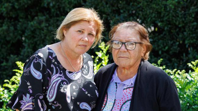 Kristy Amatto (left) and Aunty Rhonda Amatto paid tribute to Mr Amatto. Picture: NCA NewsWire / David Swift