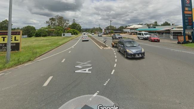 The intersection of Dowling Road and Geordie Road at the Monkland, where a collision on Monday night left two women with injuries that required transportation to the Gympie Hospital.