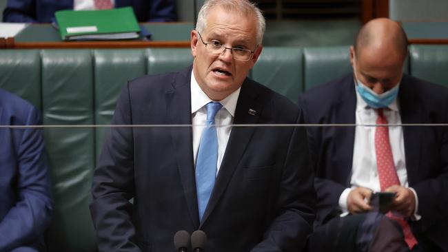 Scott Morrison during Question Time. Picture: Gary Ramage/NCA NewsWire