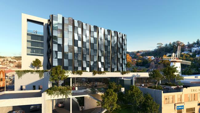 An artist’s impression of the proposed Gorge Hotel development. Picture: CBG ARCHITECTS