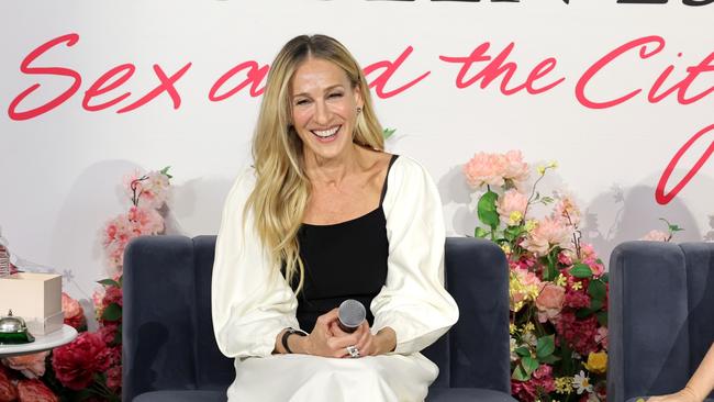 Sarah Jessica Parker speaks at the <i/><i>And Just Like That … It’s Been 25 Years, a Sex and the City Experienc</i><i>e</i> on June 8 in New York City.