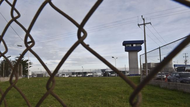 View of the entrance of the Altiplano prison in Almoloya de Juarez, Mexico. Picture: AFP / Yuri Cortez